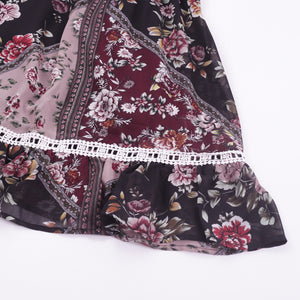 Violet Floral Boho Dress