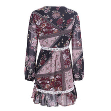 Load image into Gallery viewer, Violet Floral Boho Dress