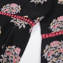 Load image into Gallery viewer, Black Floral Boho Dress