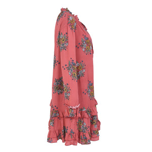 Orange Printed Boho Dress