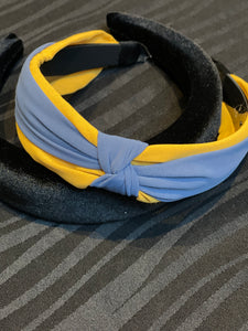 Yellow/Blue Colour Block Headband