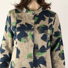 Load image into Gallery viewer, Vintage Linen Blend Tunic - Taupe &amp; Blue