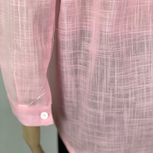 Pink Linen Blend Shirt