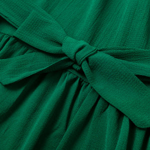 Dark Green Off Shoulder Boho Dress