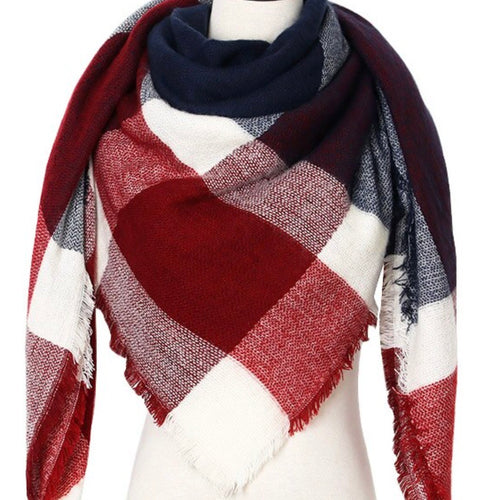 Triangle winter scarf - Red