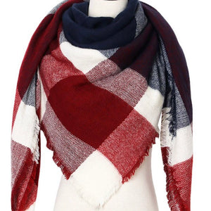 Triangle winter scarf - Red