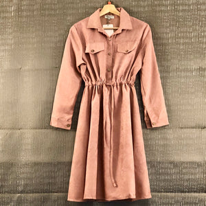 Dusky Pink Shirt Dress