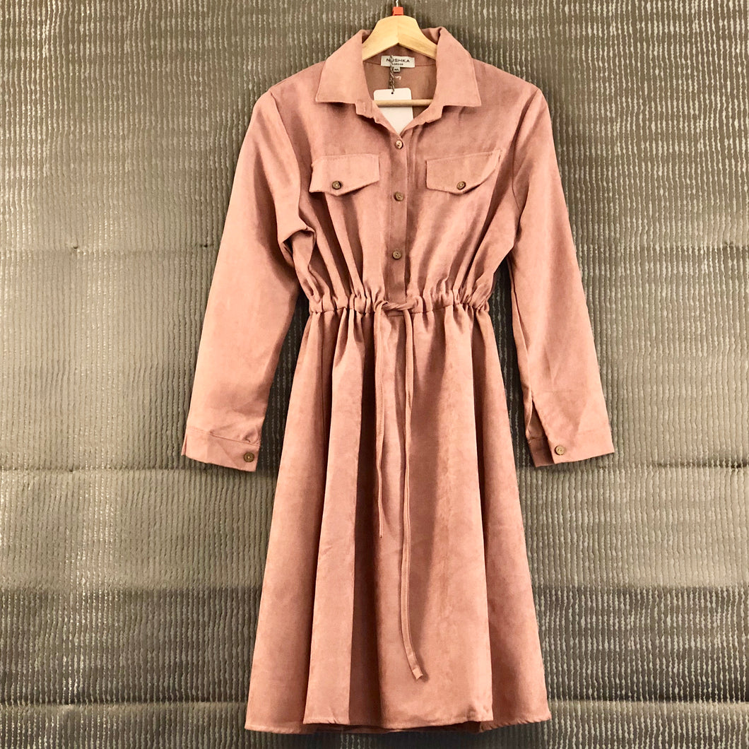 Dusky pink shirt clearance dress