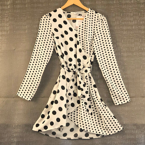 Black & White Short Polka Dot Dress