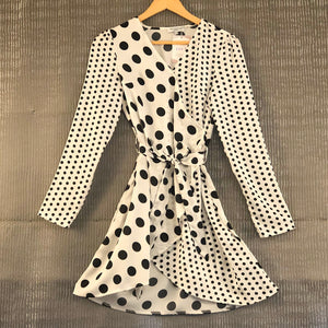 Black & White Short Polka Dot Dress