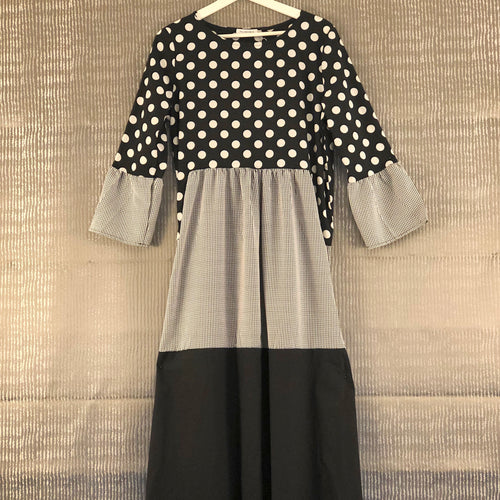 Black & White Tri Print Dress