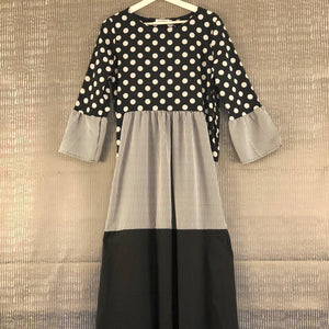 Black & White Tri Print Dress
