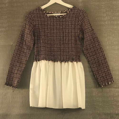 Frayed Edge Tweed Top