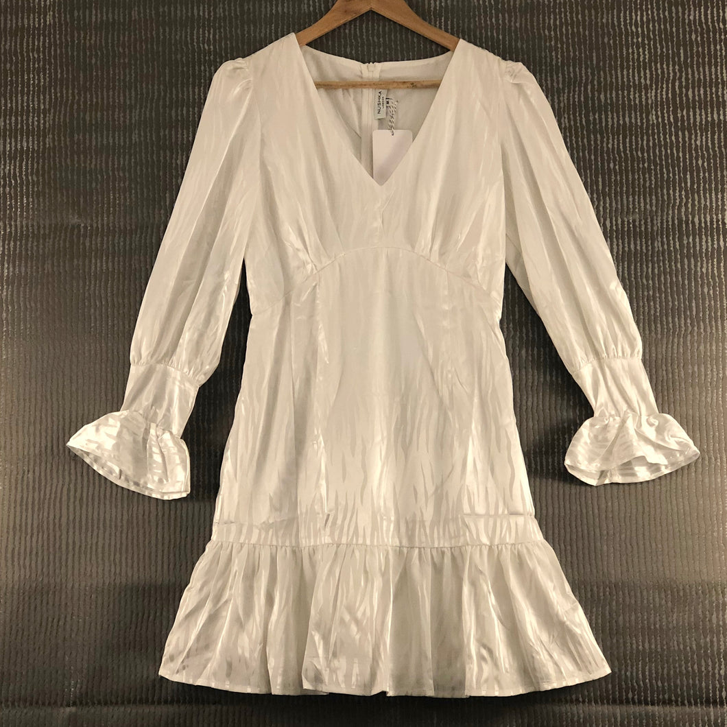 White Satin Dress