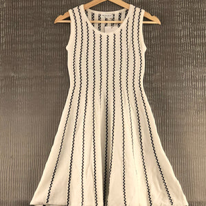White Dress With Black Detailing