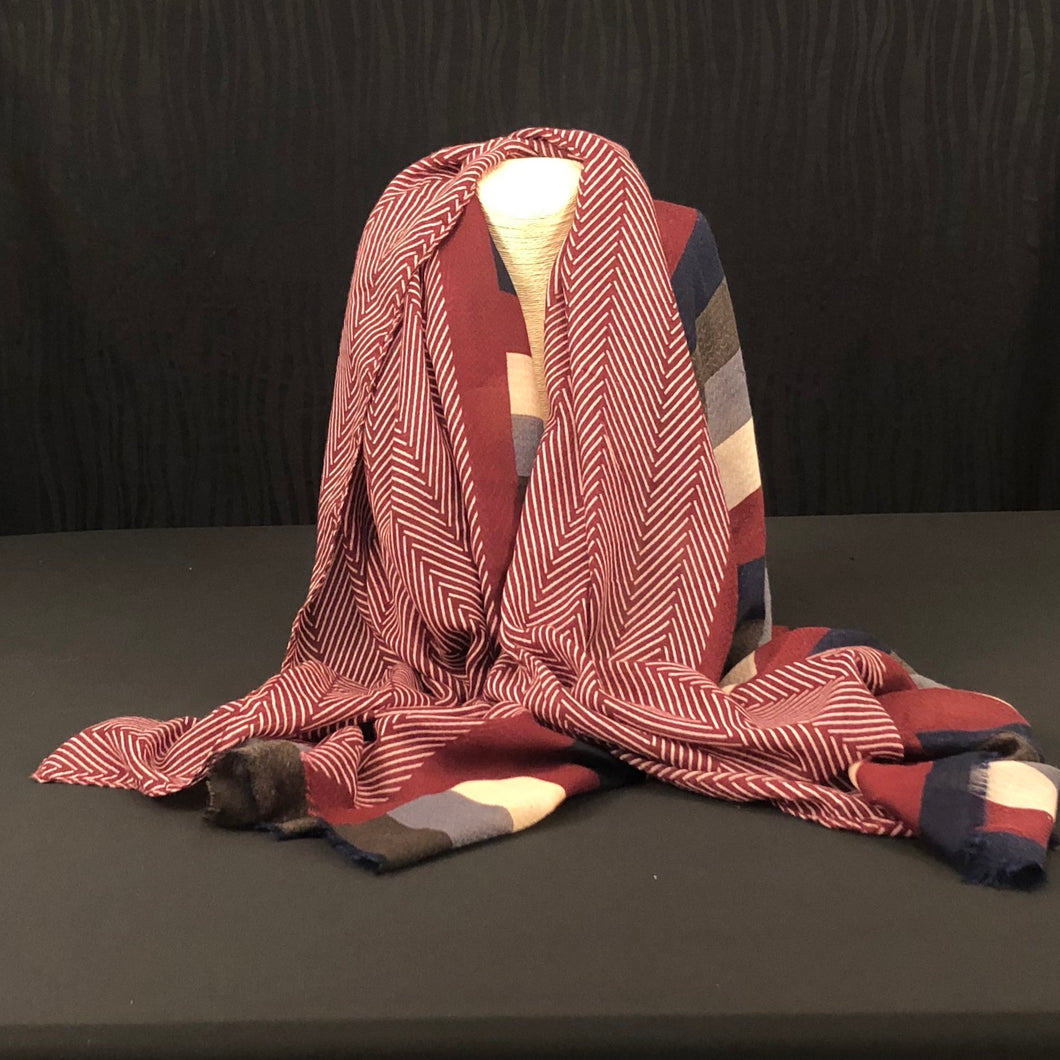 Red Striped Scarf