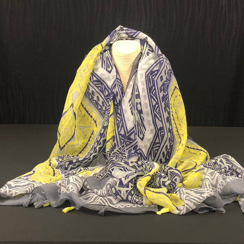 Lime & Grey Scarf