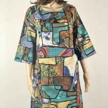Load image into Gallery viewer, Multicolour Linen Blend Tunic Dress