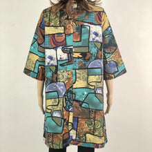 Load image into Gallery viewer, Multicolour Linen Blend Tunic Dress